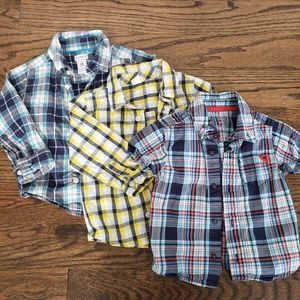 3 plaid shirts